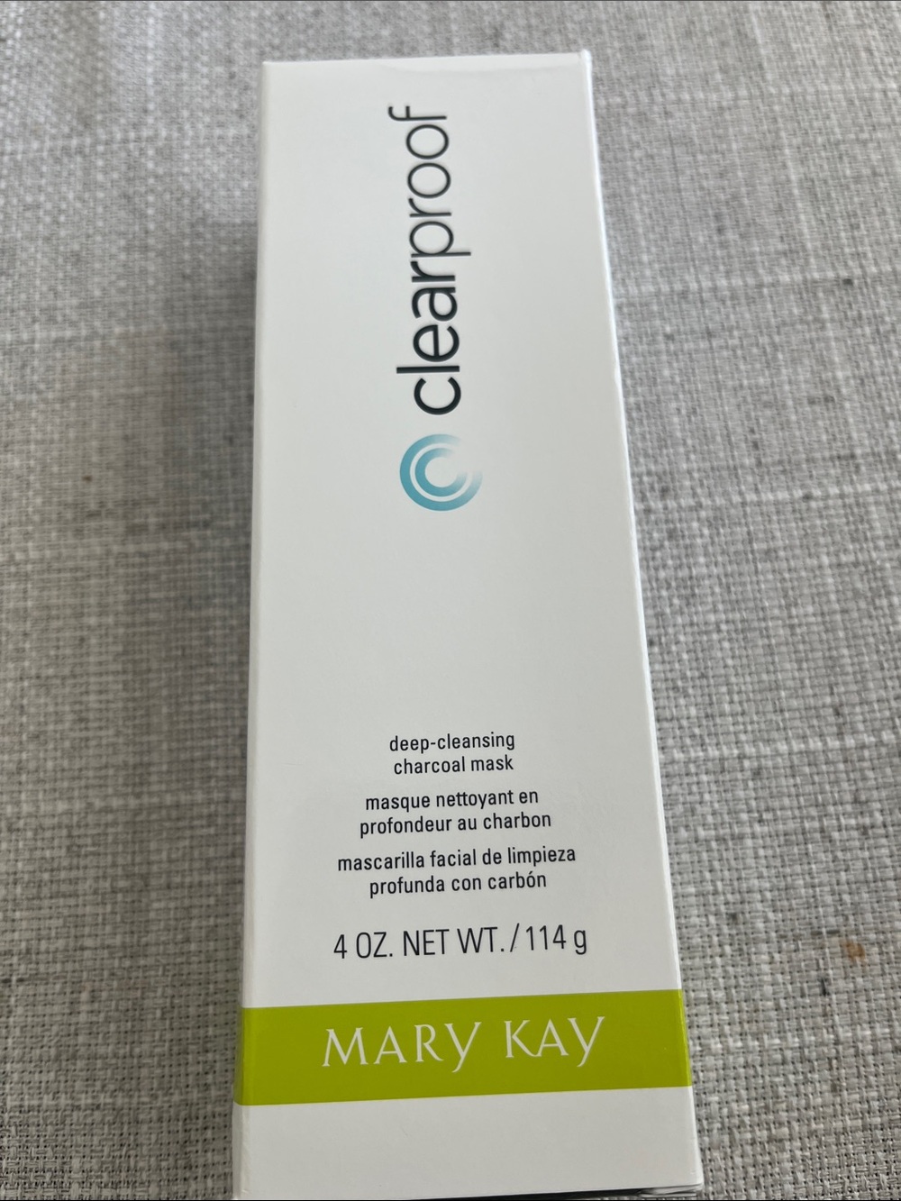Mary Kay Clearproof Charcoal Mask – White with Lime Accent